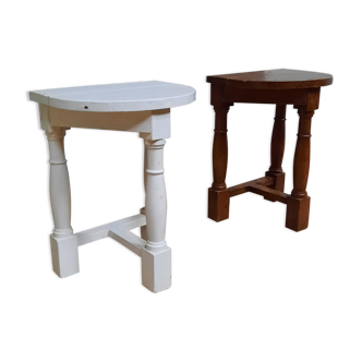 Pair of stool in solid chene