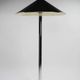 Ateljé Lyktan floor lamp with rare oversized custom shade – Sweden, 1970s
