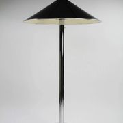 Ateljé Lyktan floor lamp with rare oversized custom shade – Sweden, 1970s