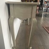 Grey console, three drawers