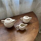 Antique Art Deco teapot, milk jug, sugar bowl