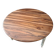 Round walnut table convertible into a console.