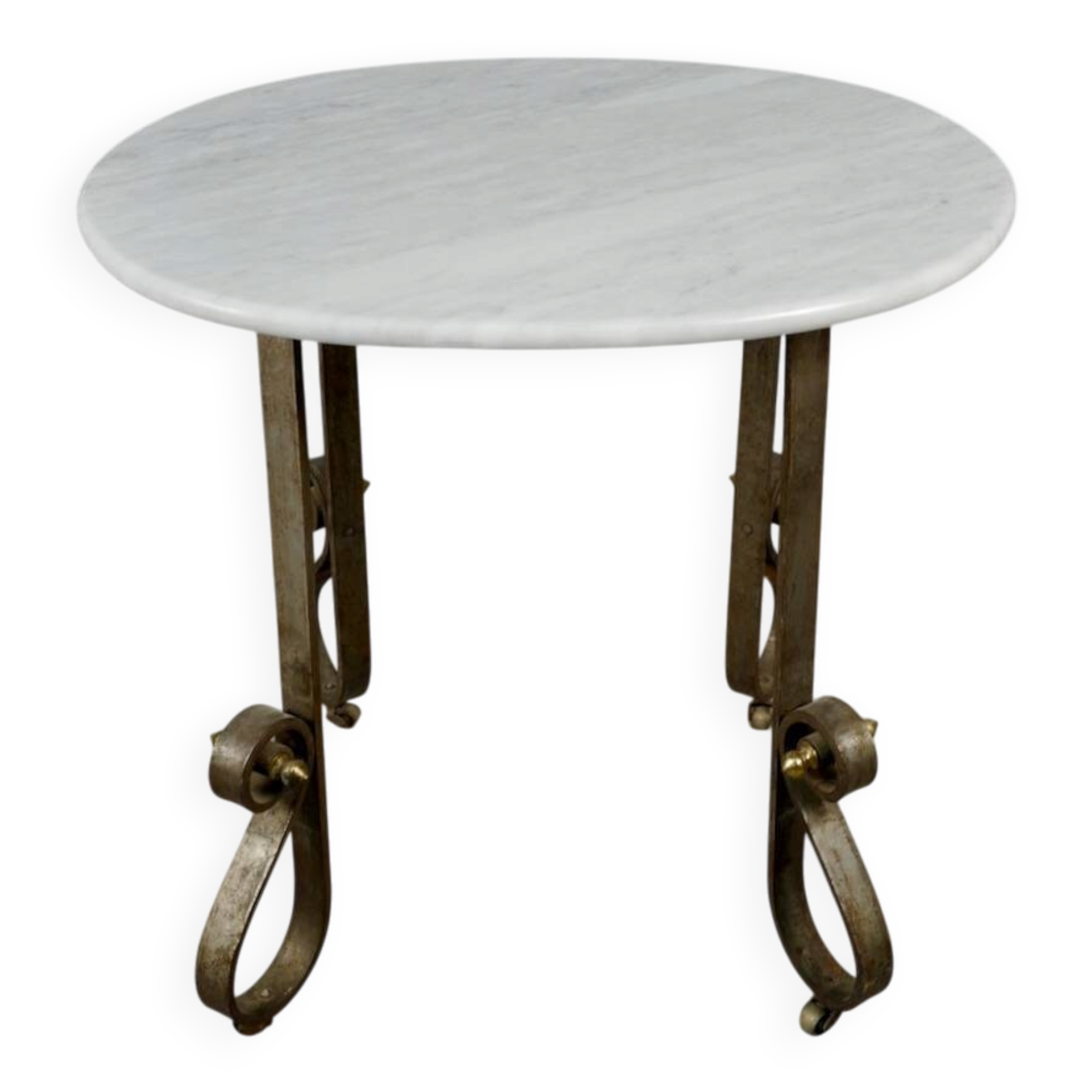 Desserte art deco dessus marbre ovale
