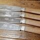 4 Art Deco knives monogram CR