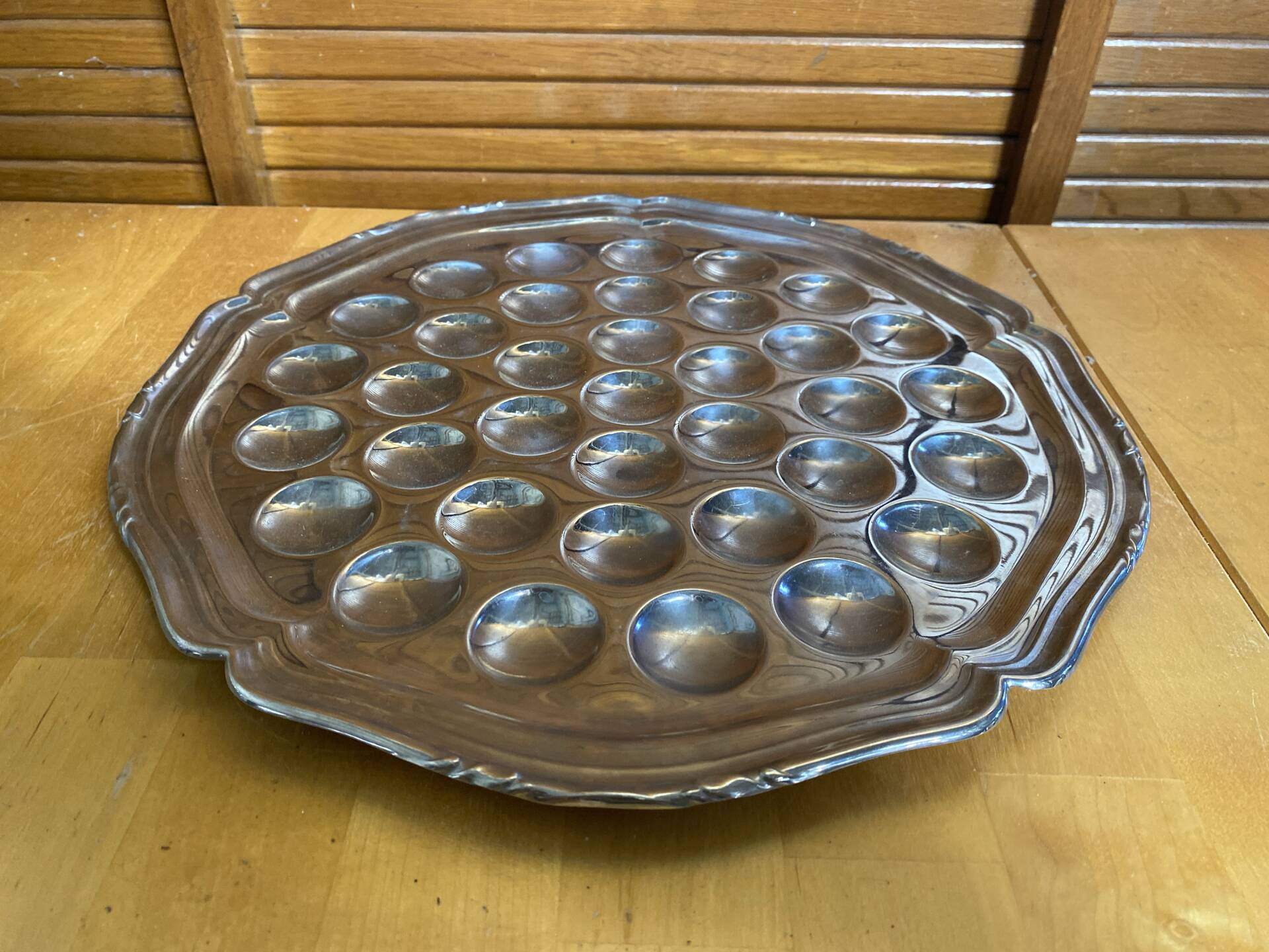 Old Plate Snails Stainless Steel Tray 36 Slots Made In France #E12