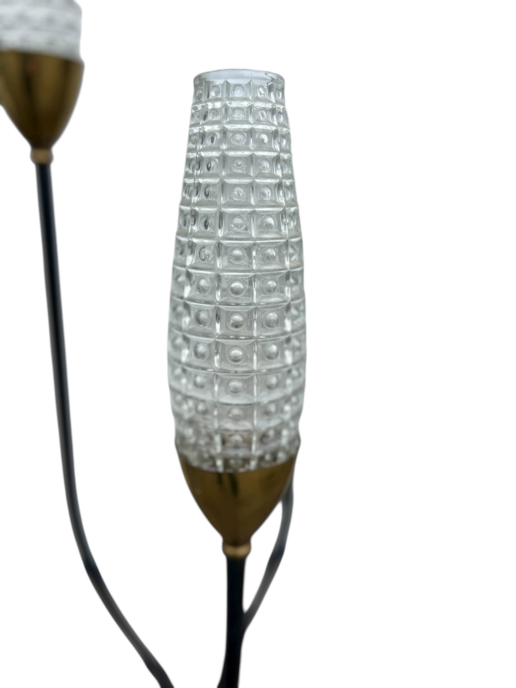 Lampadaire métal et corde années 1950