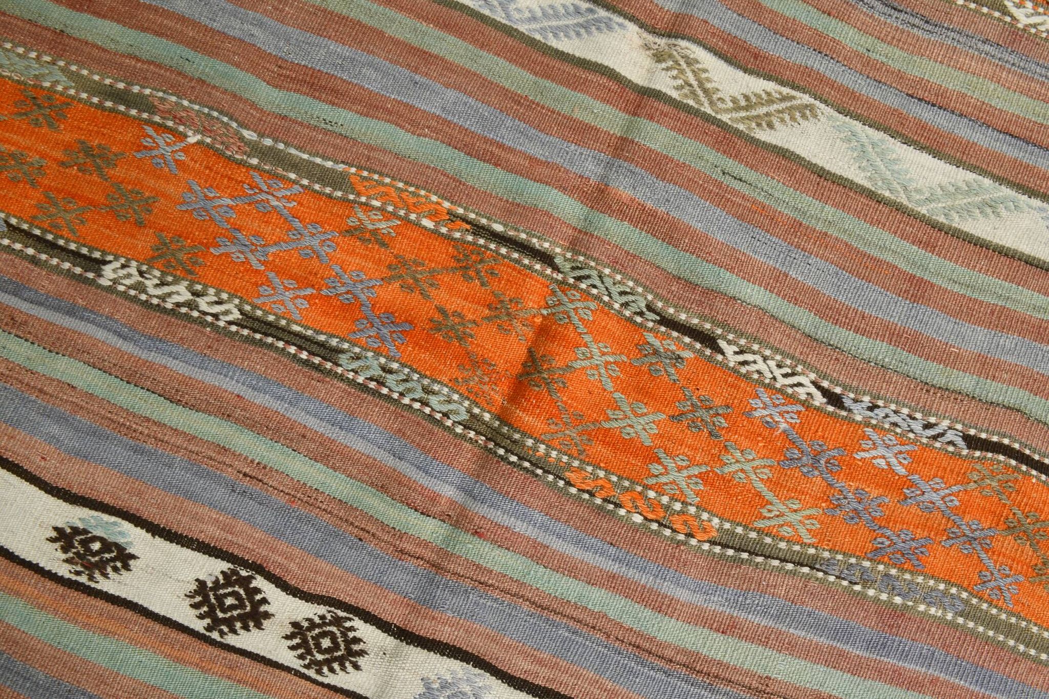 6x9 Soft Colors Persian Kilim Rug, 179x267Cm Anatolian Rug