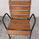 4 industrial style garden armchairs