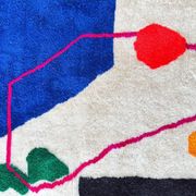 Berber rug woven in natural wool 100cmx200cm