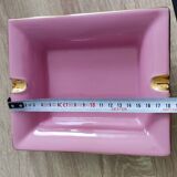Vintage fine pink and gold porcelain ashtray