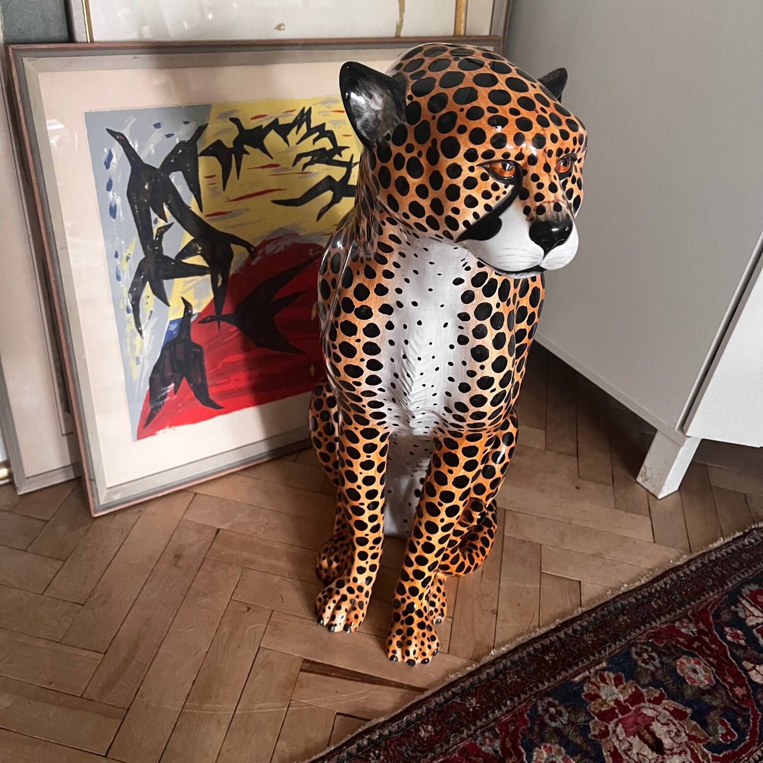 Vintage Ceramic Cheetah, 1970’s Italy