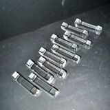 Set of 10 designer crystal knife rests, minimalist style