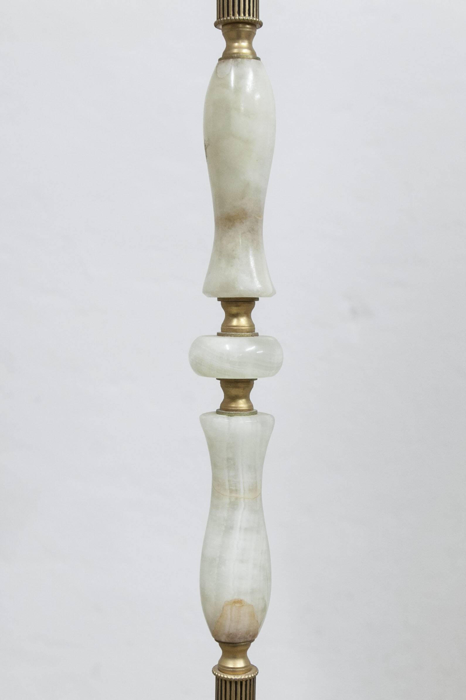 Bronze and white marble floor lamp 1960