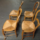 4 straw cherry chairs