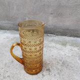 Molded glass pitcher
