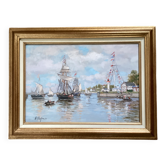 Oil painting on canvas signed, dimensions: height - 49cm - Width - 64cm -