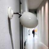 Vintage white opaline wall light