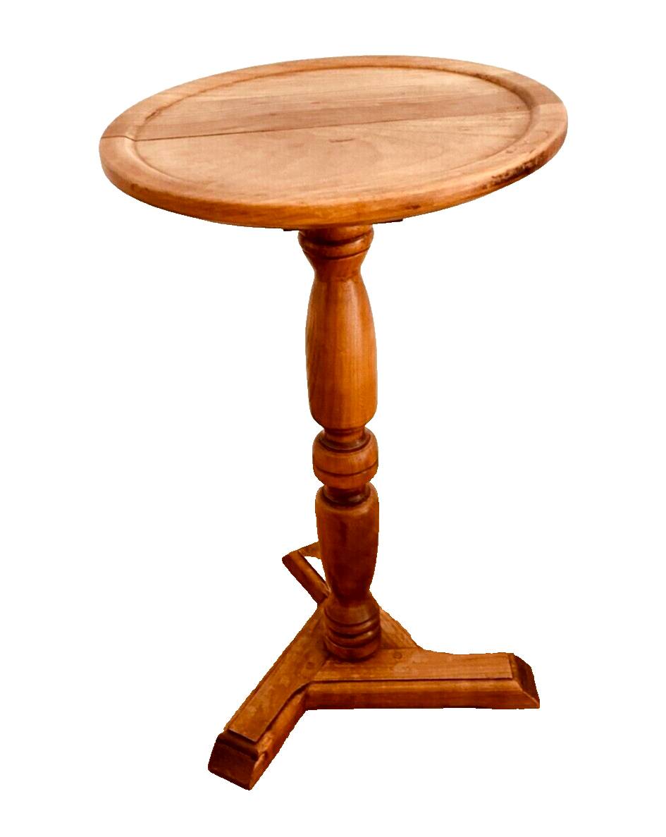 Louis Philippe style tripod pedestal table in solid walnut 20th century