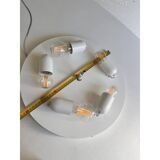 Traditional Italian White "Graniglia" Murano Glass Flush Mount in 70' Style