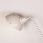 Lampe de bureau inclinable en métal blanc 1960.