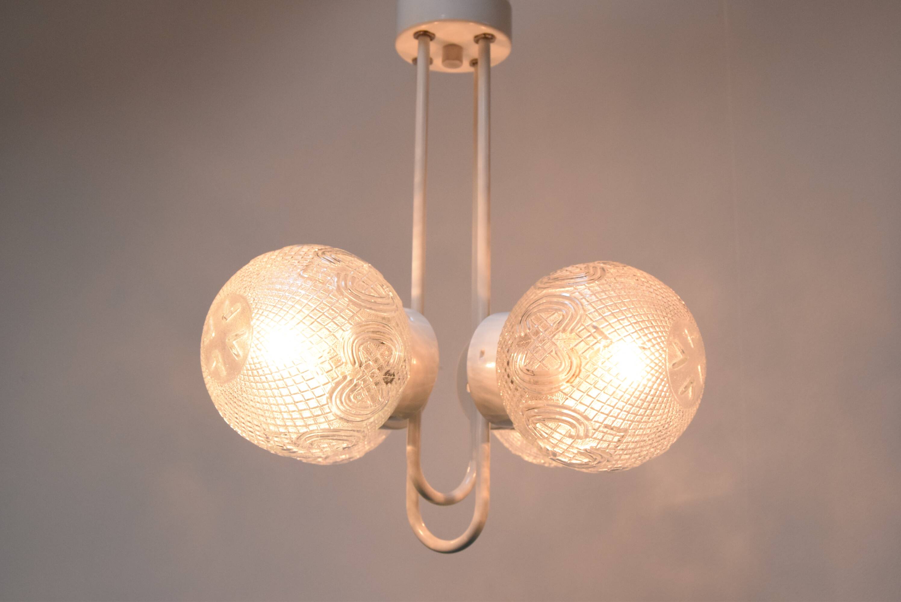 Mid-century Designed Chandelier by Jilove u Decina, 1970's.