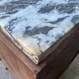 Bedside table with art deco marble
