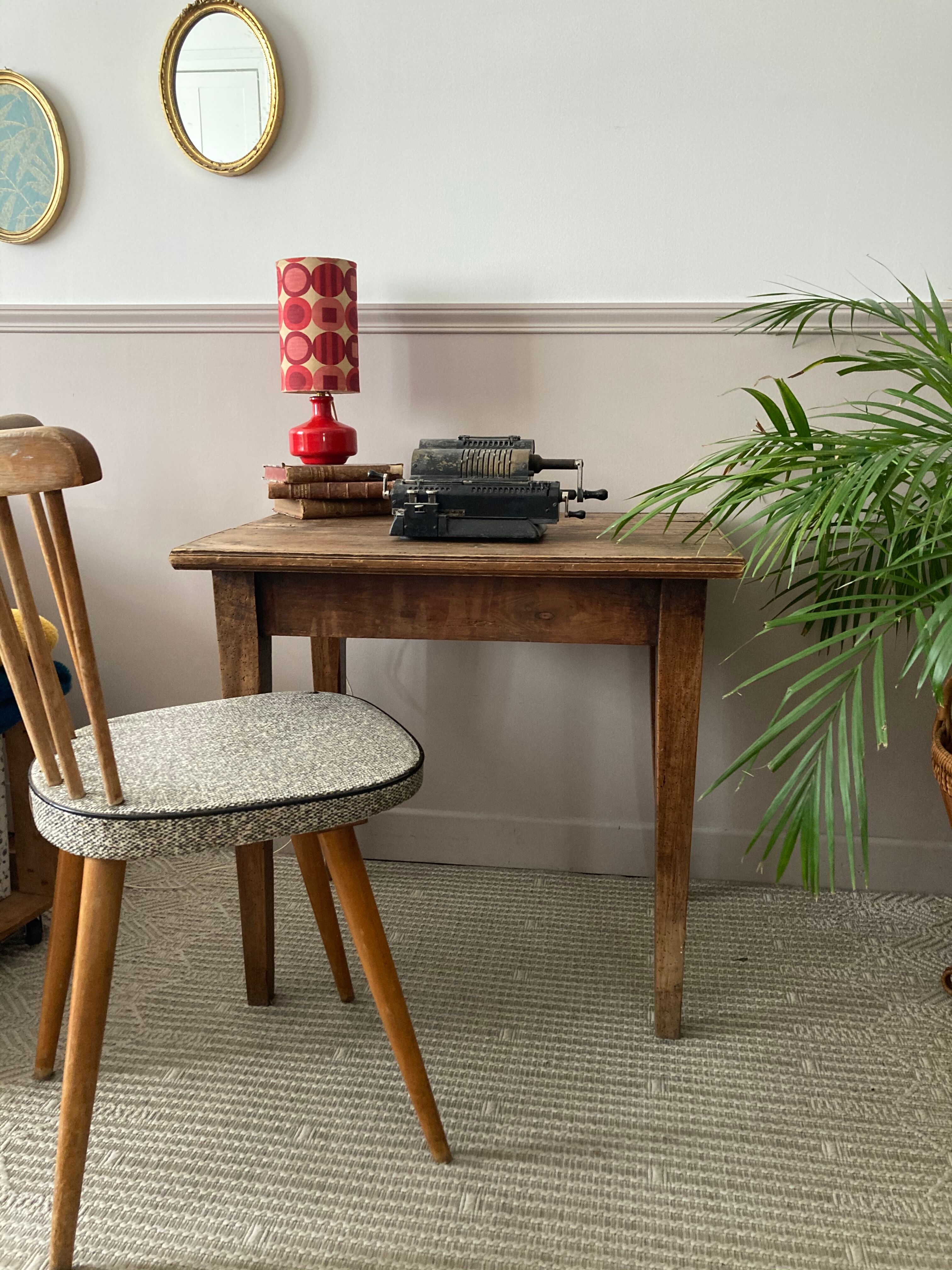 Vintage console side farm table