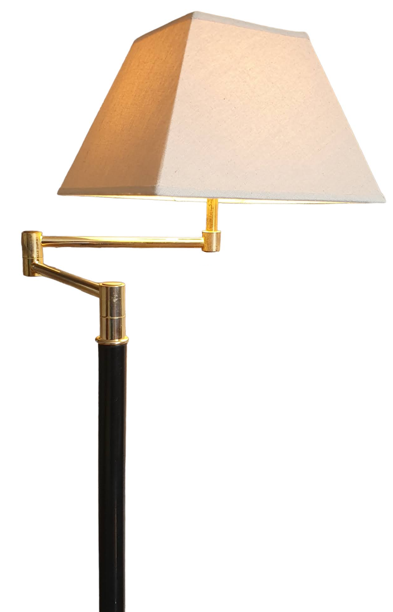 Articulated floor lamp brass e-reader