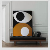 Abstract ochre canvas