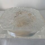 Set ashtray, table lighter and cigar box in altuglas and brass 1970