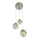 Suspension triple sphères chromées – esprit années 70