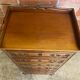 Antique louis xv style weekly chest wood 7 drawers & vintage metal handles