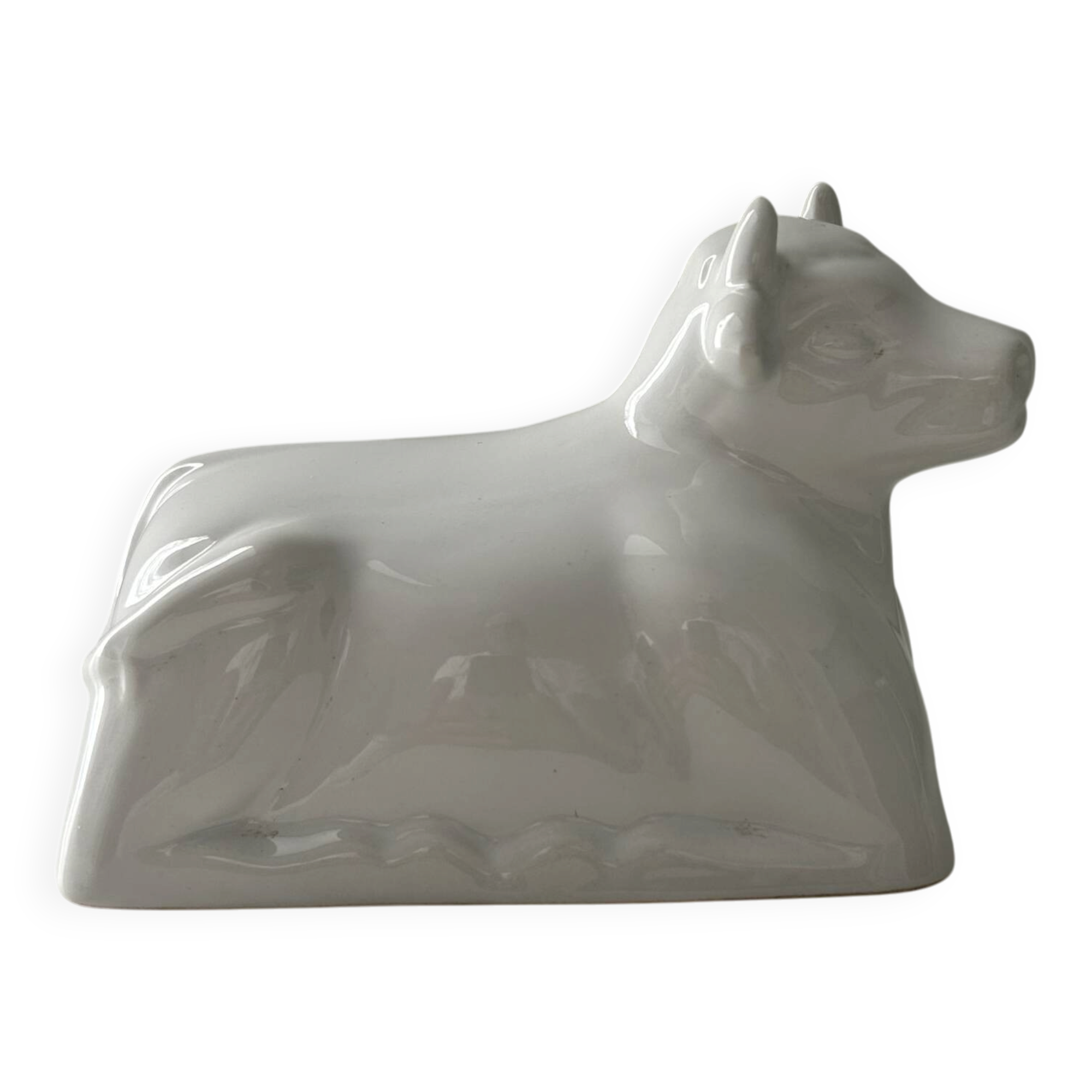 Cloche à beurre en porcelaine