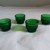 Set of 4 glass shells