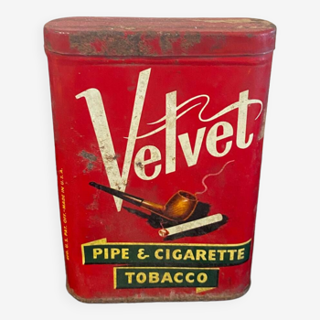 Vintage Velvet tobacco box