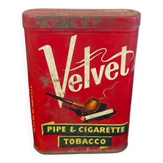 Vintage Velvet tobacco box