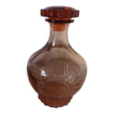 Vintage carafe in powder pink glass.