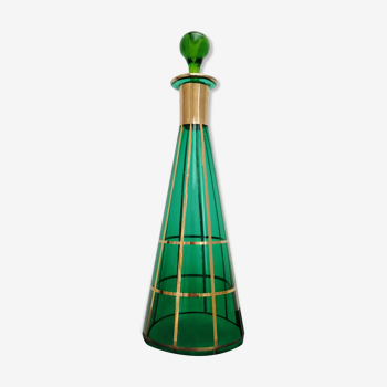 Green and gold carafe