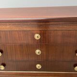 Empire style chest of drawers with gooseneck