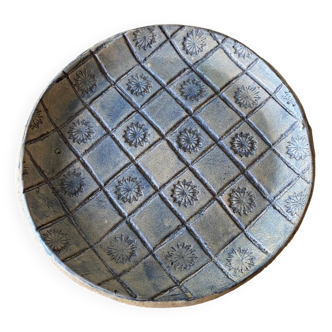Signed enamel plate