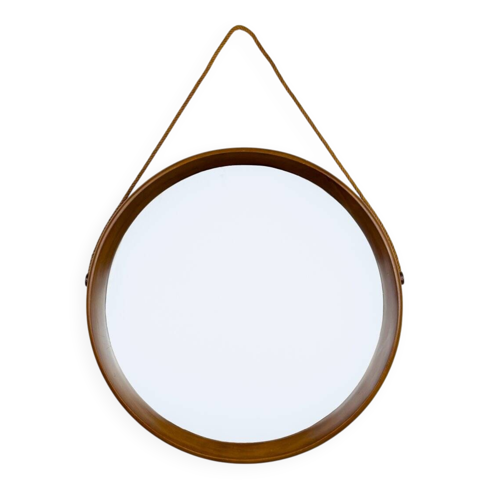 Mid-century wall mirror in teak, Italy, 1960s