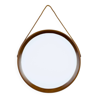 Mid-century wall mirror in teak, Italy, 1960s