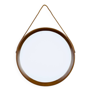 Mid-century wall mirror in teak, Italy, 1960s