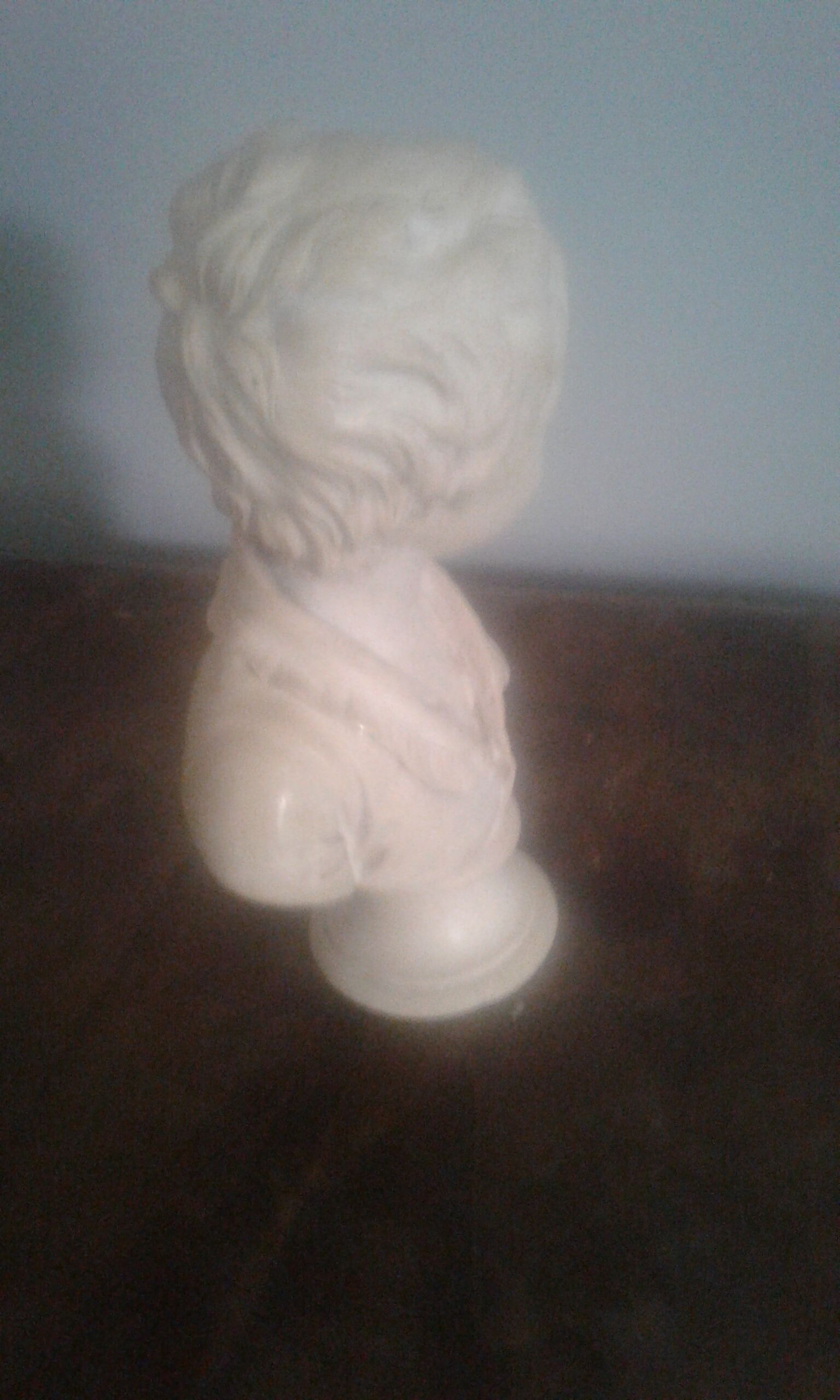 Boy bust in plaster