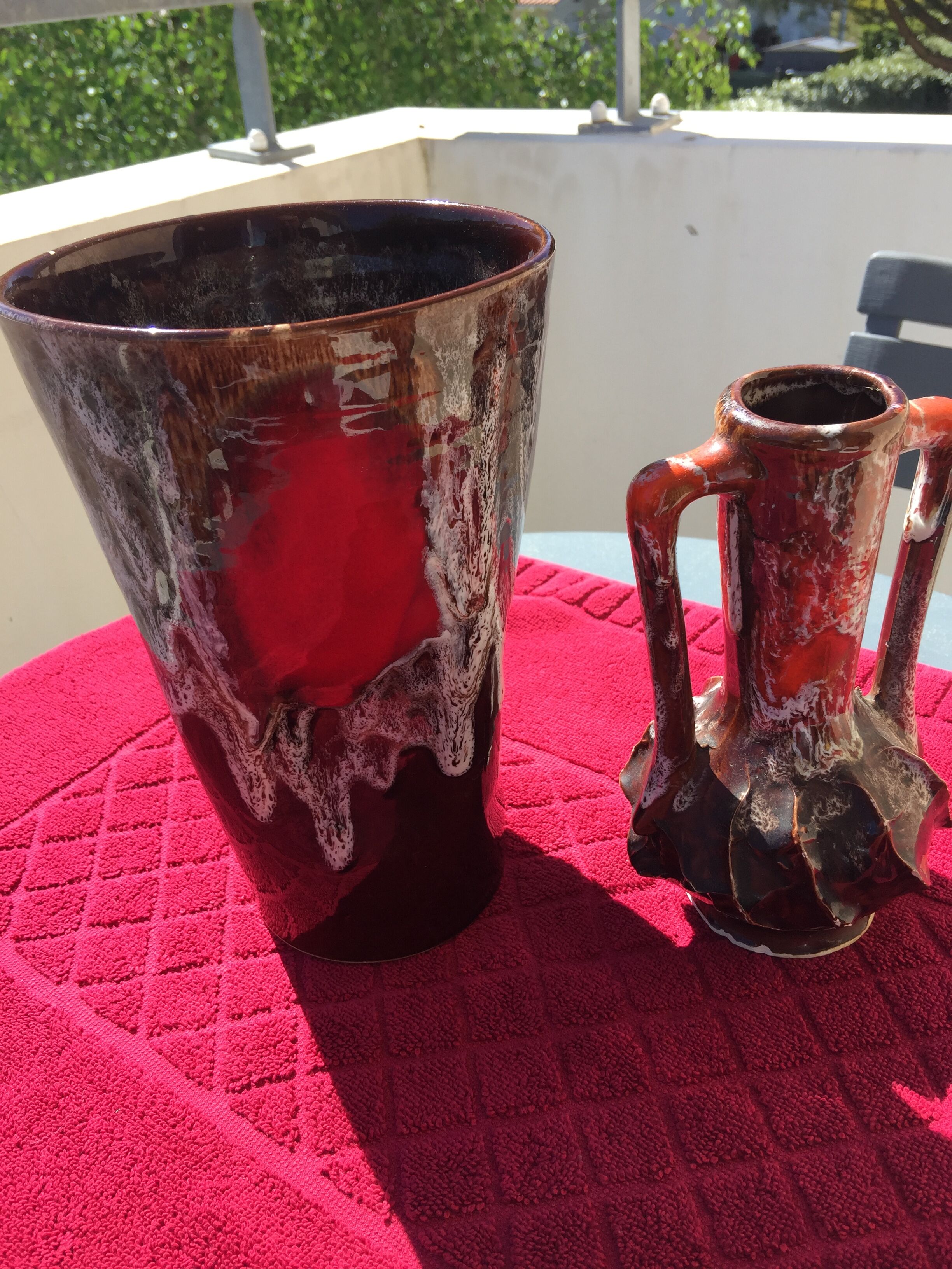 2 vases Vallauris 60s