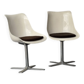 Paire de chaises pivotantes Tulipe éditées par Roche Bobois  1970