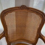 Louis XV style caned armchair