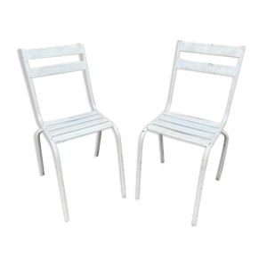 Paire de chaises bistrot de terrasse