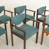 Set of 6 Scandinavian chairs in fully restored rosewood (seat, back and structure)