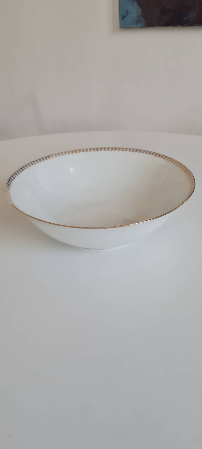 Pair of Limoges porcelain salad bowls